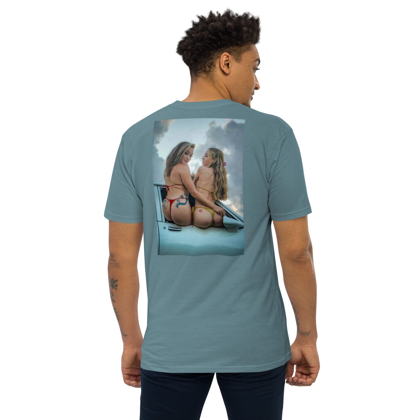 Peaches for Peace Men’s premium heavyweight tee