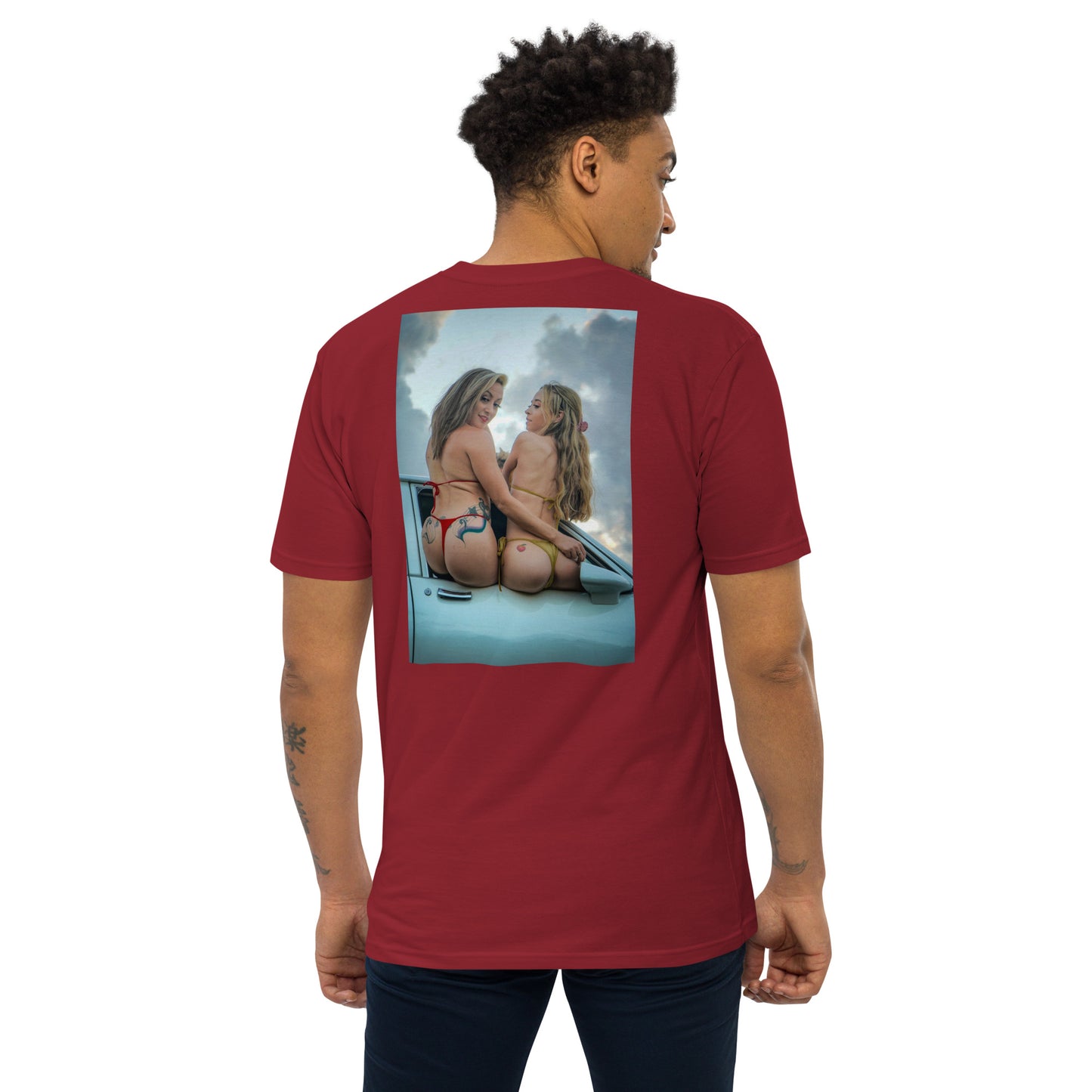 Peaches for Peace Men’s premium heavyweight tee