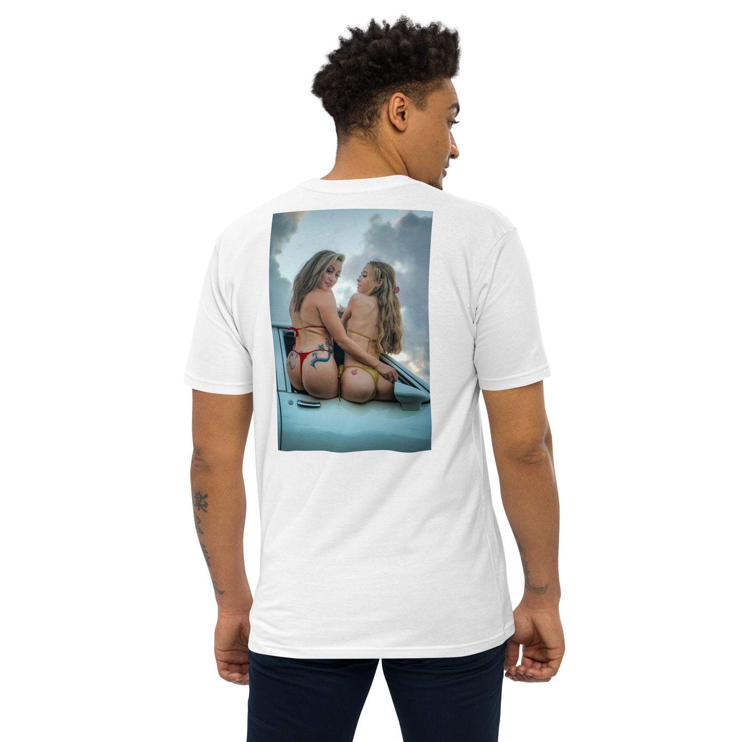 Peaches for Peace Men’s premium heavyweight tee