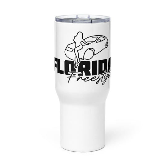 Travel mug with a handle